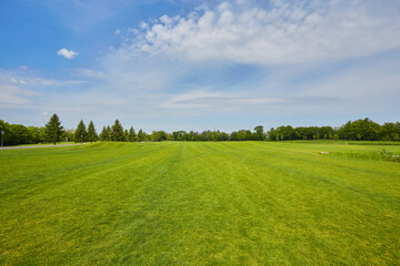 View of Golf Course with beautiful green field.