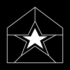 abstract flat home star symbol tech modern 