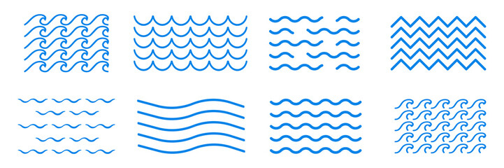 Wave line icon - obrazy, fototapety, plakaty
