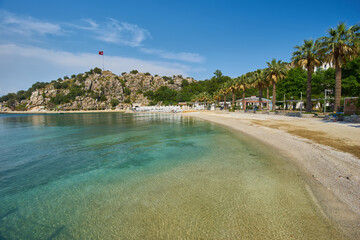 Kumlubuk sandy bay beach near Turunc in Marmaris