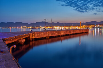 Obraz premium Embankment in Marmaris at summer evening.