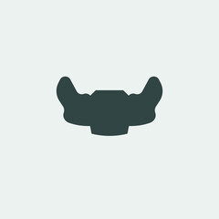 Beard vector icon illustration sign