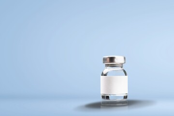 A new covid-19 vaccine ampoule or vial. Concept new vaccine for coronavirus