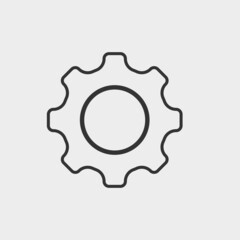 Gear settings vector icon illustration sign