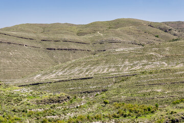 Fototapeta na wymiar Enciso dinosaur tracks route, La Rioja, Spain.