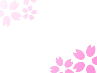 桜のあしらいフレーム：グラデA