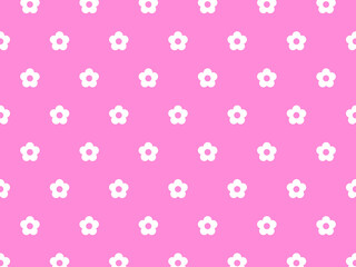 シンプル花柄背景：ピンク背景