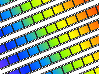 斜めカラフルグラデーションフィルム背景