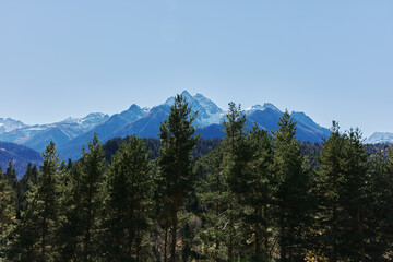 mountain panorama open air summer vacation ecology