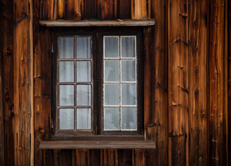 old wooden window