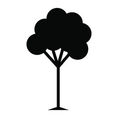Tree silhouette icon Vector illustration isolated on white background. EPS 10