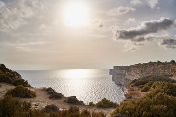 sunset over the sea