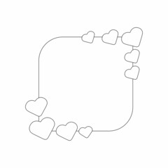 Square outline with hearts Design backgrounds for Greeting card or banner Vector  EPS10