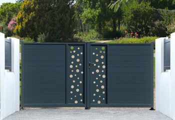Portail métallique design	