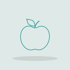 Apple vector icon illustration sign