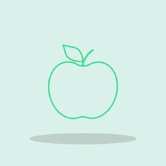 Apple vector icon illustration sign