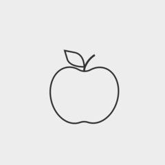 Apple vector icon illustration sign