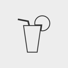Cocktail vector icon illustration sign