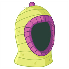 Trandy knitted balaclava hat, warm head accessory