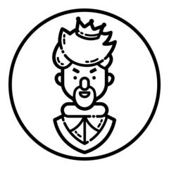 King Flat Icon Isolated On White Background