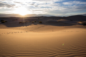 sunset in the desert, Death Valley, California