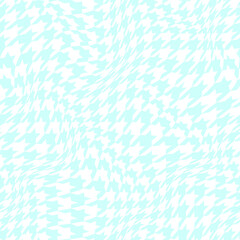 Warped optical houndstooth pattern. Vector seamless pattern - 487226282