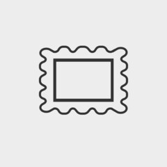 Postage stamp vector icon illustration sign