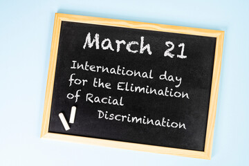 Obraz premium International Day for the Elimination of Racial Discrimination March 21