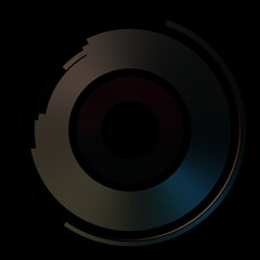 Futuristic hud interface element. Abstract geometric background. Graphic illustration of digital technology isolated on black background.Tech clipart.