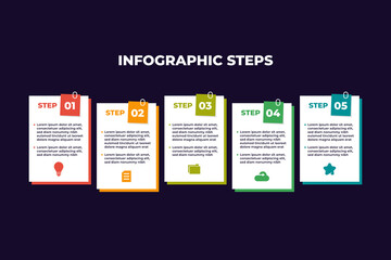 Minimalist Business Steps Infographic Template