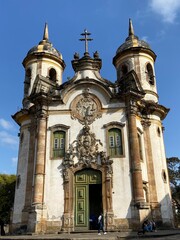 Fototapeta na wymiar Igreja São Francisco de Assis em Ouro Preto Minas Gerais