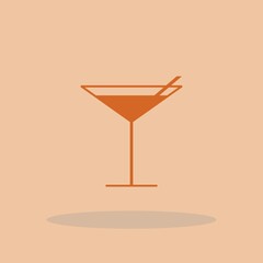 Cocktail vector icon illustration sign