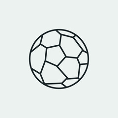 Obraz premium Football vector icon illustration sign