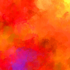 Painted composition with vibrant brush strokes. Textured colorful painting. Paint brushed wallpaper.