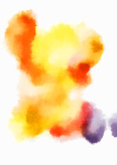 Watercolor painted background. Abstract Illustration wallpaper. Brush stroked painting. 2D Illustration.