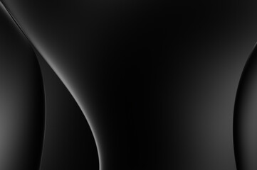 Luxury dark background for website, poster, brand identity, brochure, presentation template. Premium design with wavy shapes.  Abstract background with ripples. Decoration for banner or cover design.