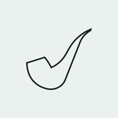 Smocking pipe vector icon illustration sign
