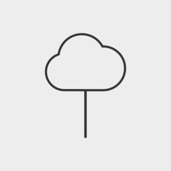 Tree vector icon illustration sign