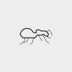 Ant vector icon illustration sign