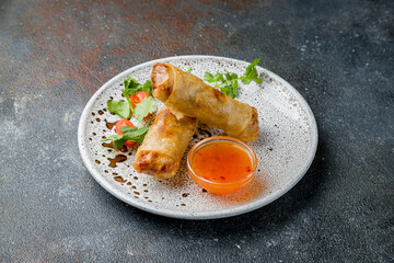 fried Spring Roll with chicken , Vietnamese Food