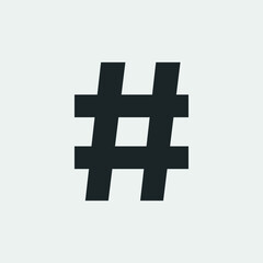 Obraz premium Hashtag vector icon illustration sign