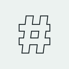 Hashtag vector icon illustration sign