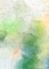 Watercolor painted background. Abstract Illustration wallpaper. Brush stroked painting. 2D Illustration.