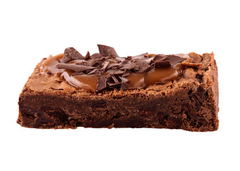 chocolate cake isolated on white