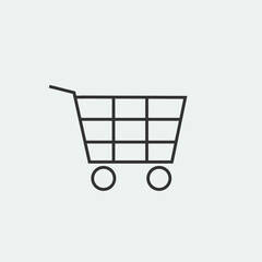 Cart vector icon illustration sign