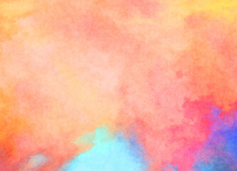 Modern brush strokes painting. Soft color painted illustration of soothing composition for poster, wall art, banner, card, book cover or packaging. Watercolor abstract painting with pastel colors.