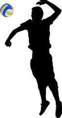 volleyball player silhouette