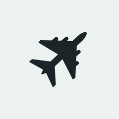 Plane vector icon illustration sign