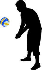 volleyball player silhouette
