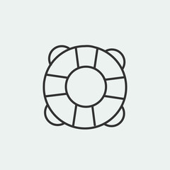 Life saver vector icon illustration sign